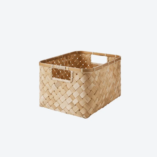 Panier de rangement en bambou tressé